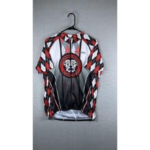 Blackbottoms Mad Dog Road Team Trek Cycling Jersey Mens XL Argyle Full Zip Shirt
